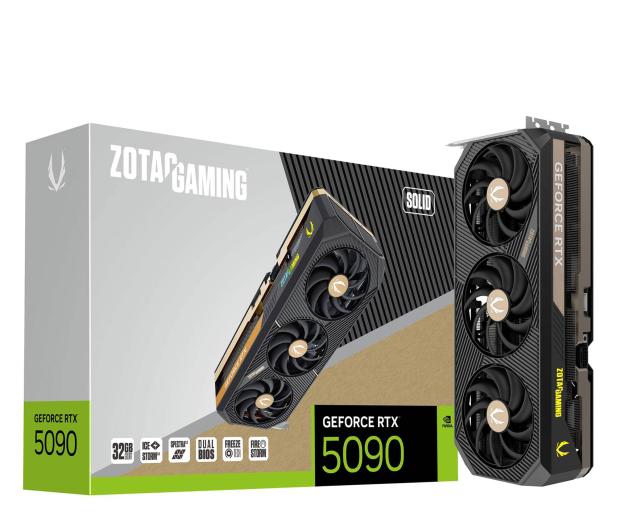 ZOTAC GeForce RTX 5090 Solid 32GB GDDR7 DLSS4 ZT-B50900D-10P - 1309827 - zdjęcie
